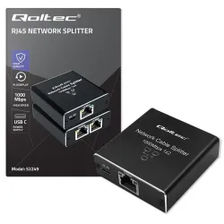 Switch niezarządzalny Qoltec mini rozdzielacz splitter 1x2 port RJ45 |