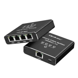 Switch niezarządzalny Qoltec mini rozdzielacz splitter 1x4 port RJ45 |