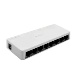 Switch niezarządzalny Qoltec przełącznik sieciowy 8 x port RJ45 | 100Mbps |