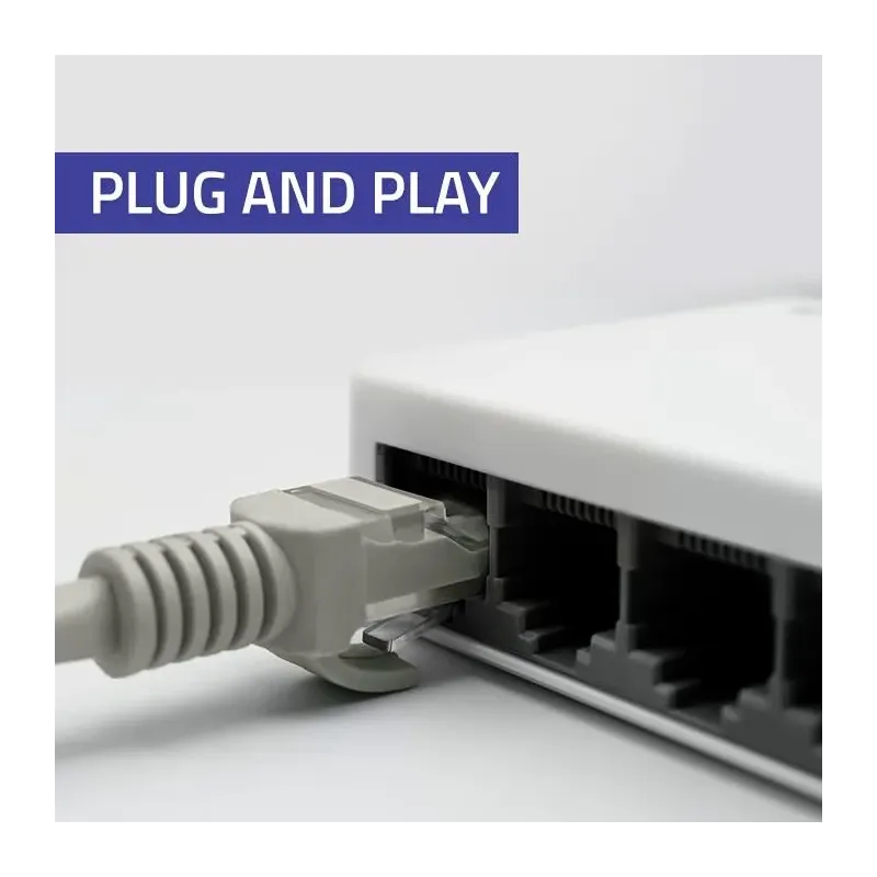 Switch niezarządzalny Qoltec przełącznik sieciowy 8 x port RJ45 | 100Mbps |