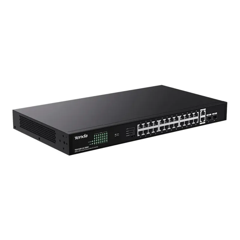 Switch niezarządzalny Tenda TEG1128P-24-250W 26x1GbE 2xSFP PoE