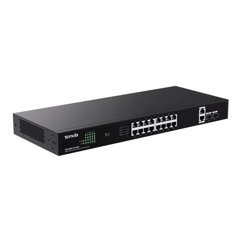 Switch niezarządzalny Tenda TEG1120P-16-150W 18x1GbE 2xSFP PoE