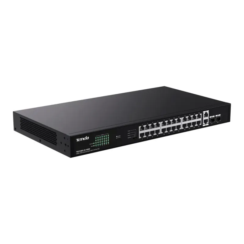 Switch niezarządzalny Tenda TEG1128P-24-410W 26x1GbE 2xSFP PoE