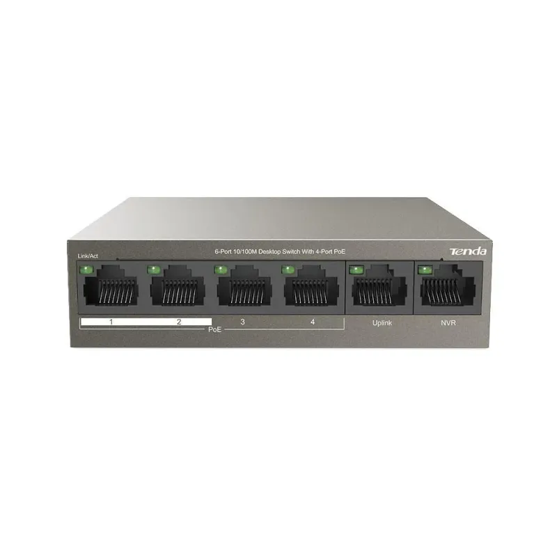 Switch niezarządzalny Tenda TEF1106P 4-port Ethernet Switch 10/100 Mb/s PoE