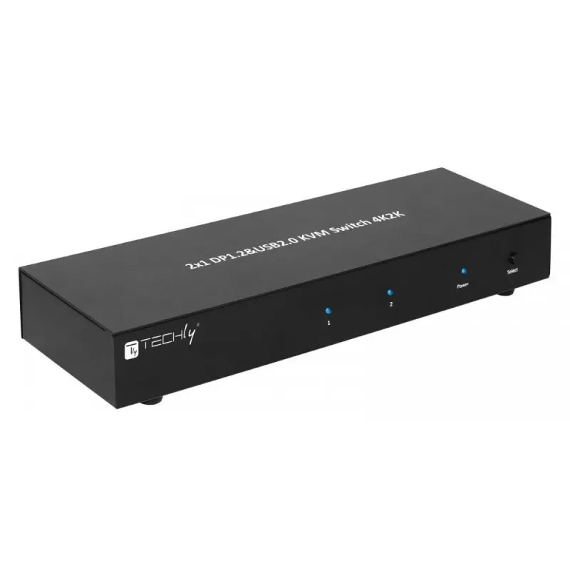 Przełącznik KVM Techly 2-portowy DisplayPort/USB 2x1 Dual Head Video