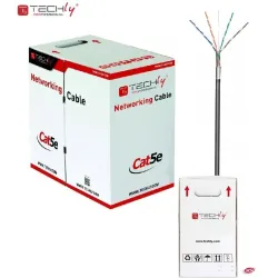 Kabel instalacyjny TechlyPro skrętka Cat5e F/UTP drut CCA zewnętrzna 305m,