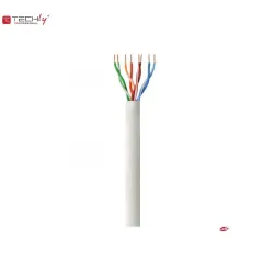 Kabel instalacyjny TechlyPro skrętka Cat6 UTP 4x2 drut CCA 305m, szary
