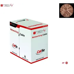Kabel instalacyjny TechlyPro 100% miedź skrętka Cat5e UTP 4x2 linka 305m,