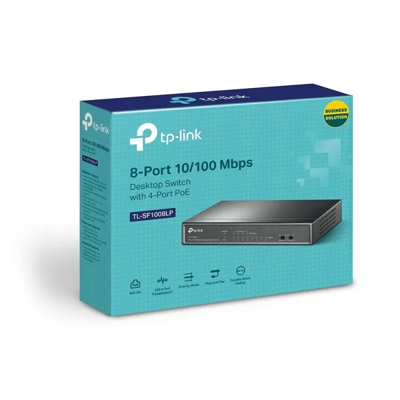 Switch niezarządzalny TP-Link TL-SF1008LP 8x10/100, 4xPoE