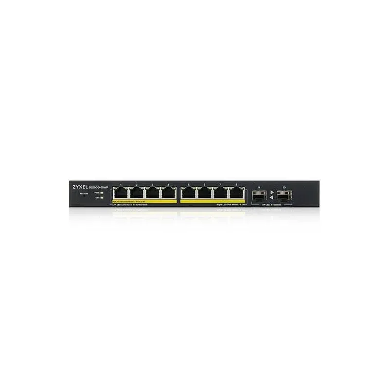 Switch zarządzalny Zyxel GS1900-10HP 8x10/100/1000 2xSFP | PartsPC.pl