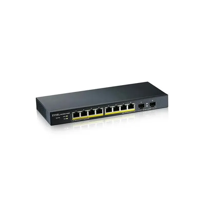 Switch zarządzalny Zyxel GS1900-10HP 8x10/100/1000 2xSFP | PartsPC.pl