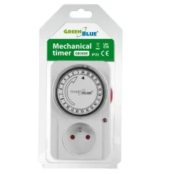 Włącznik czasowy timer mechaniczny GreenBlue GB360 E, 48 programów, max.