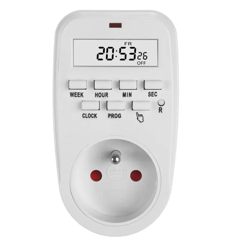 Włącznik czasowy timer cyfrowy GreenBlue GB362 E, max. obciążenie 16A, IP20
