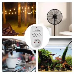 Włącznik czasowy timer cyfrowy GreenBlue GB362 E, max. obciążenie 16A, IP20