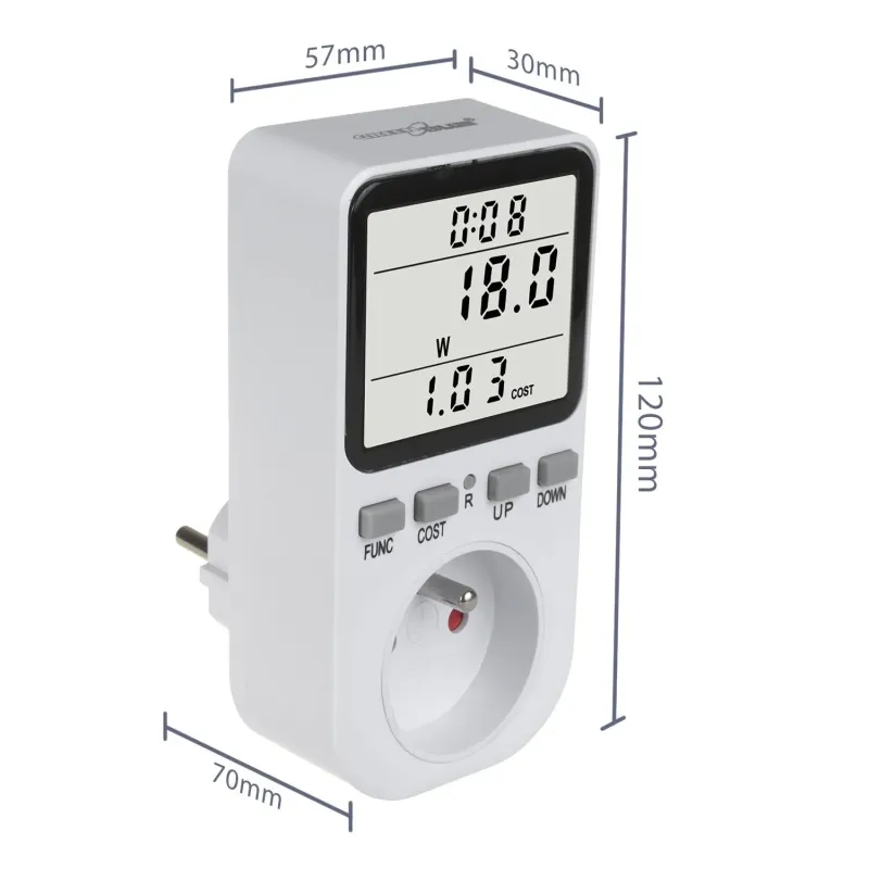 Miernik energii GreenBlue GB364 E, watomierz, typ E, 220-240V AC, 50Hz,