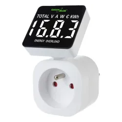 Miernik energii GreenBlue, watomierz, 16A, max. 3680W, podtrz.pamięci,