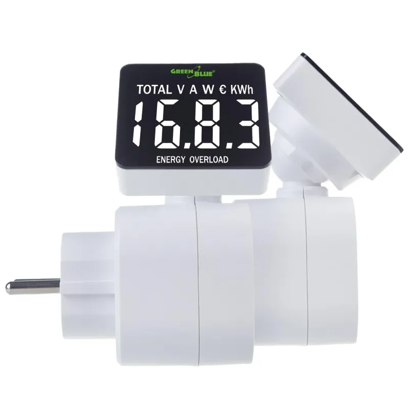 Miernik energii GreenBlue, watomierz, 16A, max. 3680W, podtrz.pamięci,