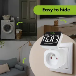 Miernik energii GreenBlue, watomierz, 16A, max. 3680W, podtrz.pamięci,