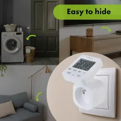 Włącznik czasowy - timer cyfrowy GreenBlue, max. obciążenie 16A, IP20,