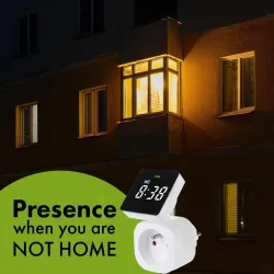 Włącznik czasowy - timer cyfrowy GreenBlue, max. obciążenie 16A, IP20,