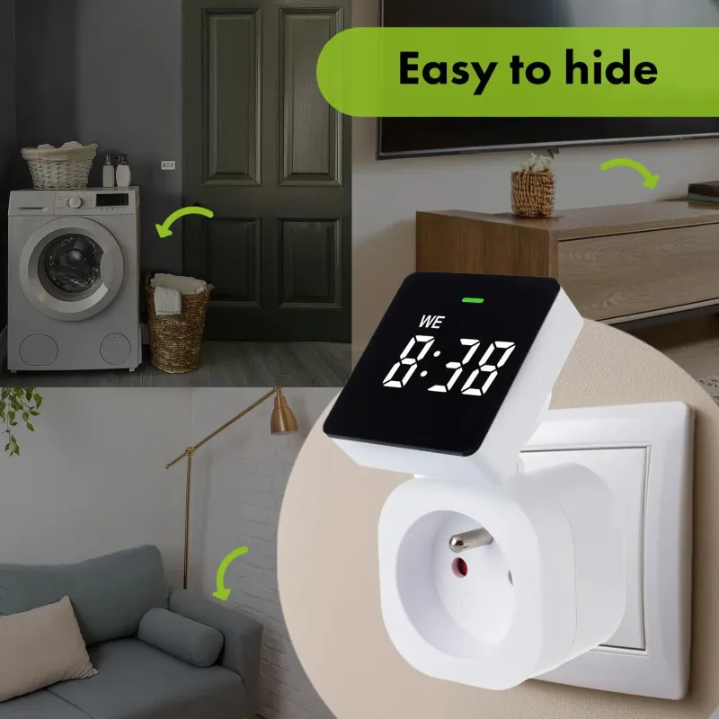 Włącznik czasowy - timer cyfrowy GreenBlue, max. obciążenie 16A, IP20,