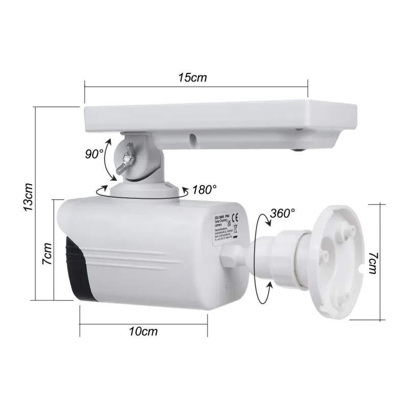 Atrapa kamery MacLean SOL1800S solarna, migająca dioda, czujnik ruchu,