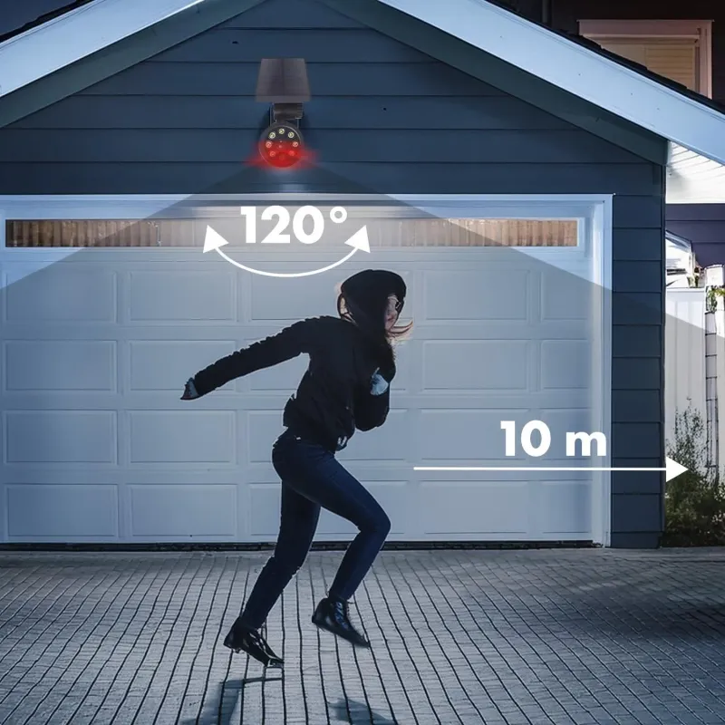 Atrapa kamery Maclean SOL1801S, solarna, migająca dioda, czujnik ruchu,