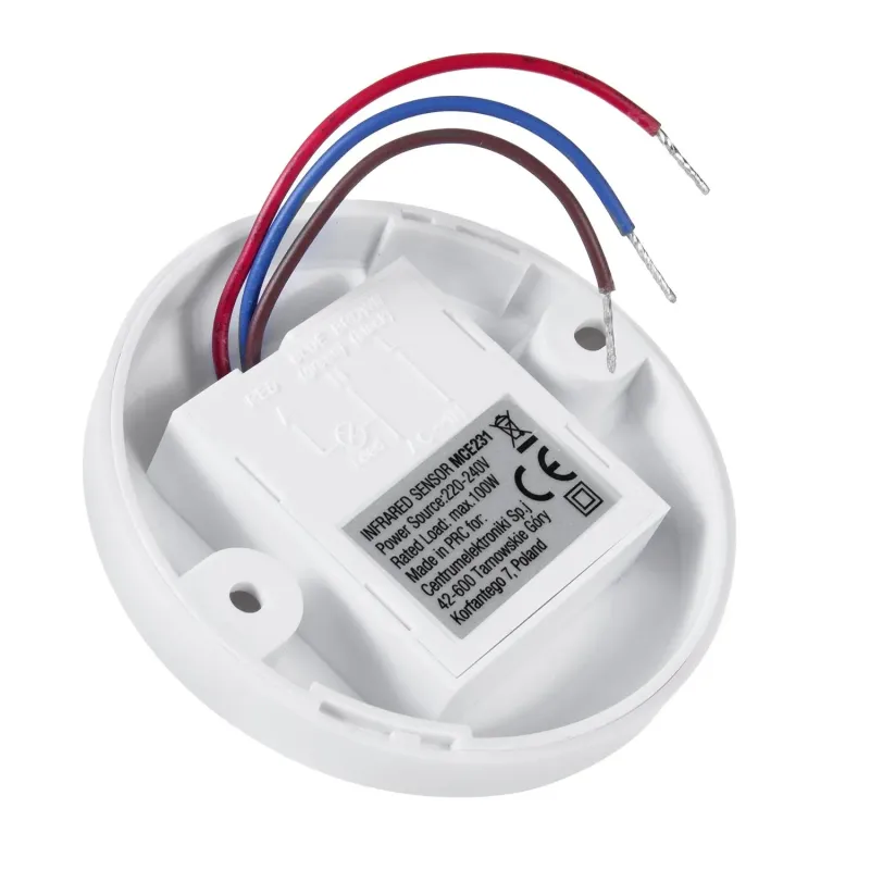 Czujnik ruchu PIR Maclean MCE231 sufitowy max 100W (LED) zasięg 6m