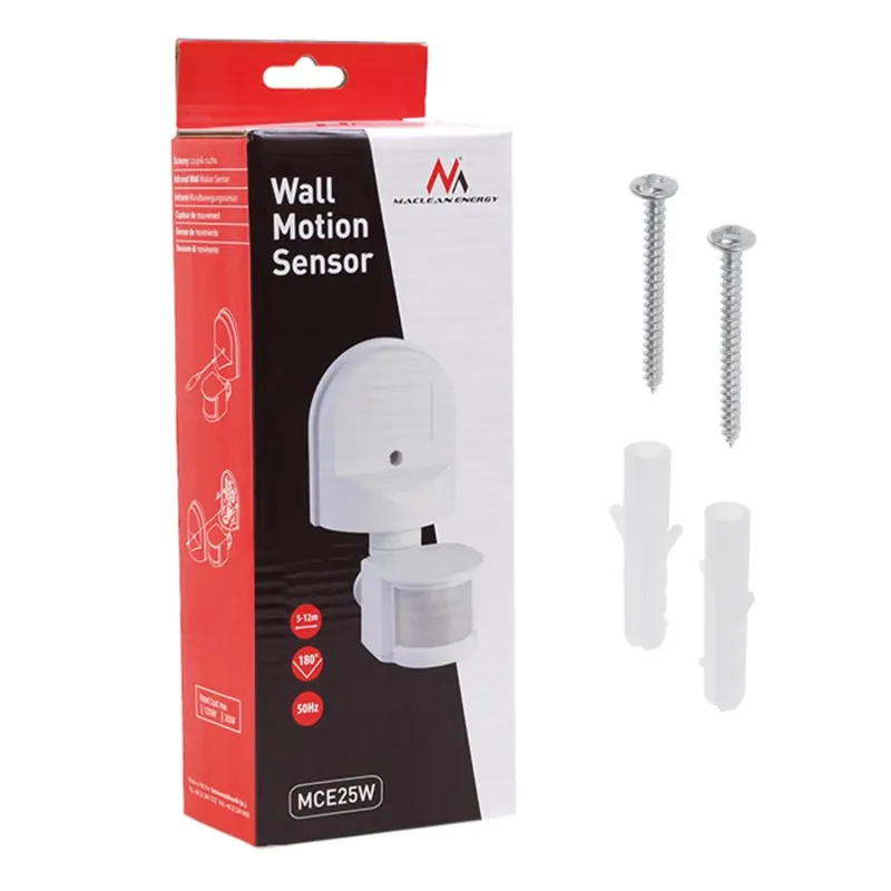 Czujnik ruchu zmierzchu Maclean MCE25 W ścienny biały 180° 1200W
