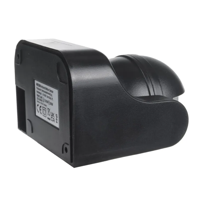 Czujnik ruchu PIR Maclean MCE358 B, na podczerwień, IP44, czarny, zasięg