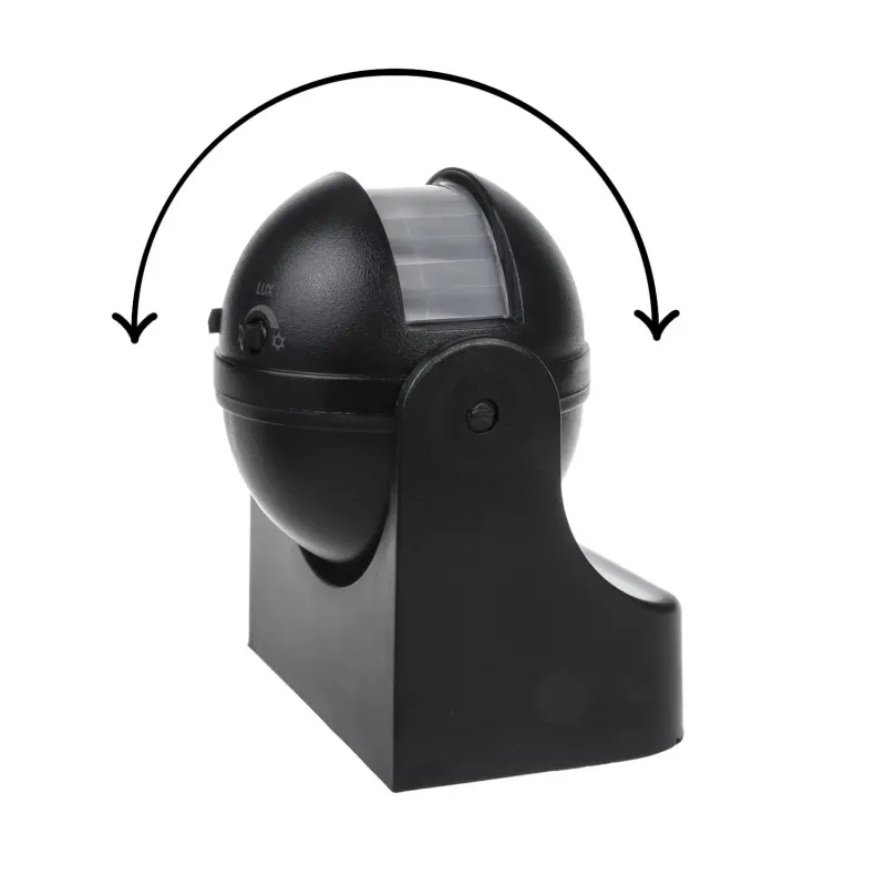 Czujnik ruchu PIR Maclean MCE358 B, na podczerwień, IP44, czarny, zasięg