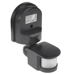 Czujnik ruchu i zmierzchu ścienny Maclean, 180°, max. 1200W, szary, MCE25