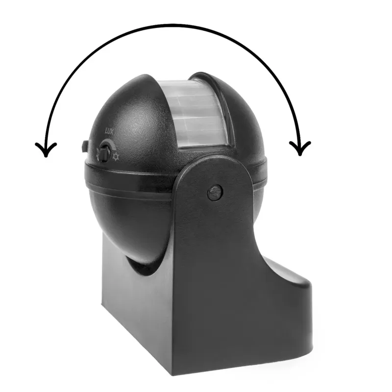 Czujnik ruchu PIR Maclean, na podczerwień, IP44, szary, zasięg 12m, max.