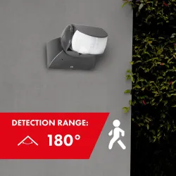 Czujnik ruchu PIR Maclean, na podczerwień, IP65, szary, zasięg 12m, MCE201