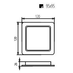 Panel LED sufitowy Maclean, podtynkowy SLIM, 9W, Neutral White 4000K,