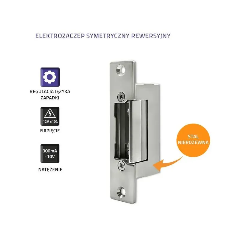 Elektrozaczep Qoltec symetryczny rewersyjny | 300mA | 12V