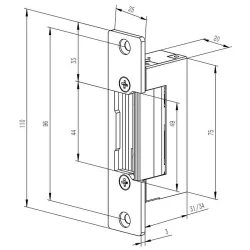 Elektrozaczep Qoltec symetryczny rewersyjny | 300mA | 12V