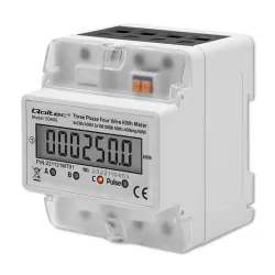 Miernik zużycia energii Qoltec na szynę DIN | trójfazowy elektroniczny