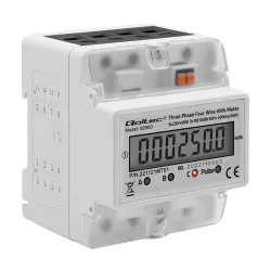 Miernik zużycia energii Qoltec na szynę DIN | trójfazowy elektroniczny