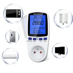 Watomierz Qoltec Licznik zużycia energii PM0626 | 3680W | 16A | LCD