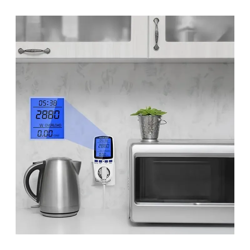 Watomierz Qoltec Licznik zużycia energii PM0626 | 3680W | 16A | LCD