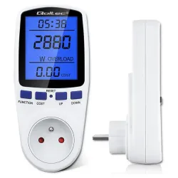 Watomierz Qoltec Licznik zużycia energii PM0626 | 3680W | 16A | LCD