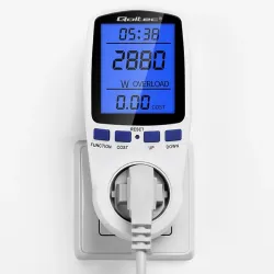 Watomierz Qoltec Licznik zużycia energii PM0626 | 3680W | 16A | LCD