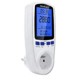 Watomierz Qoltec Licznik zużycia energii PM0626 | 3680W | 16A | LCD