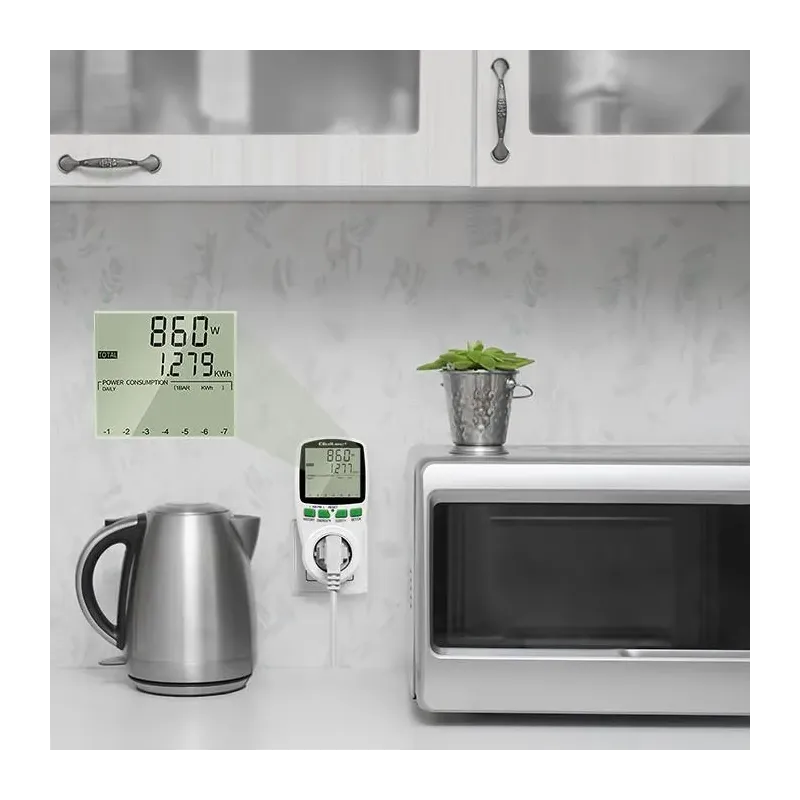 Watomierz Qoltec Licznik zużycia energii PM0627 z historią pomiaru | 3680W