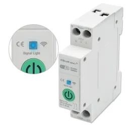 Przekaźnik Wi-Fi Qoltec 63A na szynę DIN z licznikiem energii elektyrcznej