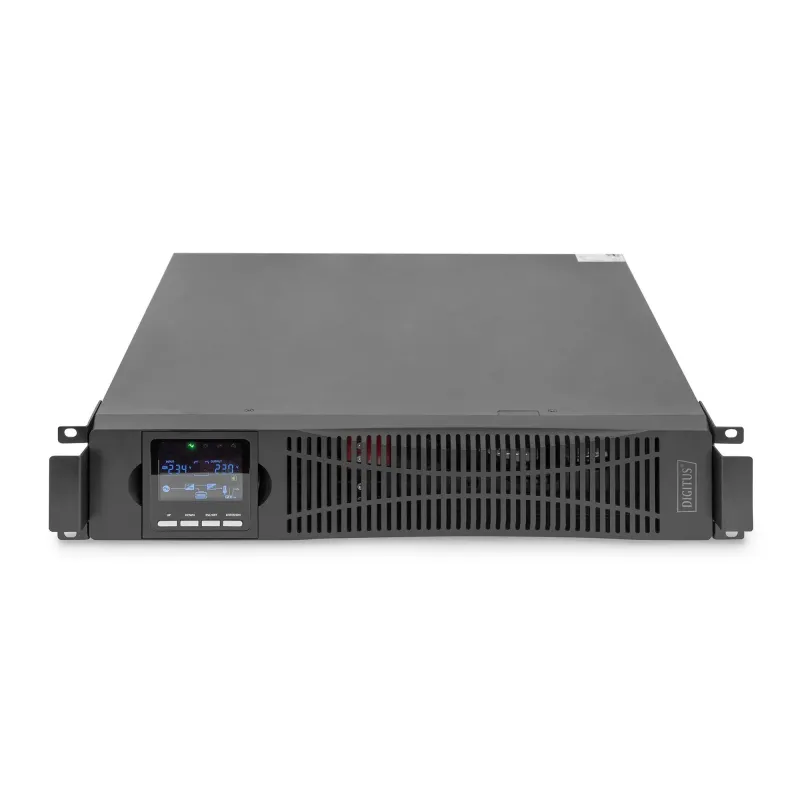 Zasilacz awaryjny UPS DIGITUS Online Rack 19" LCD 3000VA/3000W 6x12V/9Ah