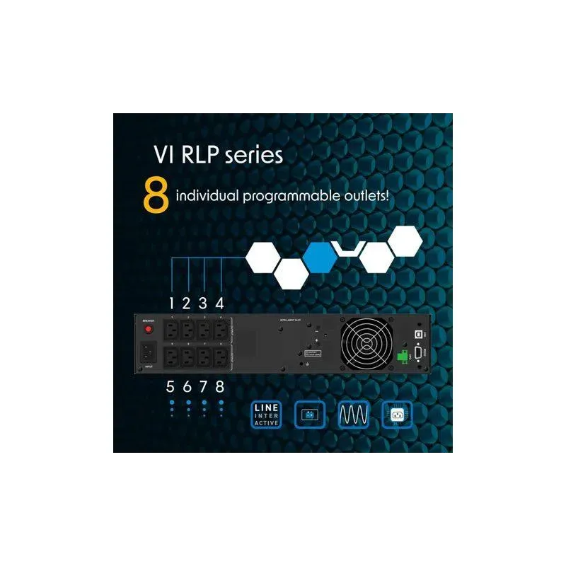 Zasilacz awaryjny UPS Power Walker Line-Interactive 1000VA RLP 8x IEC Out,