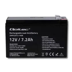 Akumulator AGM Qoltec 12V | 7.2Ah