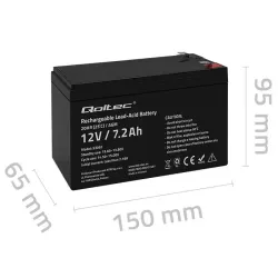 Akumulator AGM Qoltec 12V | 7.2Ah